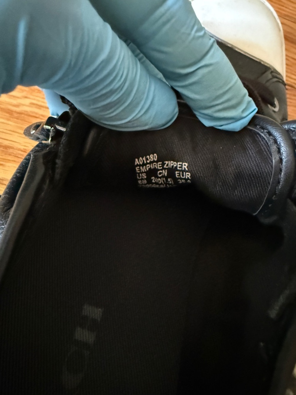 Coach Black Leather Low-Top Sneakers with White Toe Caps - Picture 5 of 5